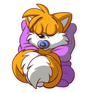 😇 Tails Tails, Sonic the Hedgehog, cartoon, animal, character telegram sticker