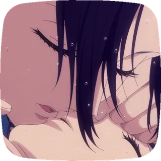 😘 キス, ロマンス, アニメ, 漫画, 愛 telegram sticker