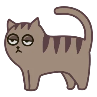 😐 Katze, Tier, Haustier, Aufkleber, Cartoon whatsapp sticker