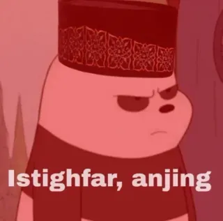 🤨 4595fc84 Istighfar, anjing ミーム, 怒り, 悪態, クマ, 漫画 telegram sticker