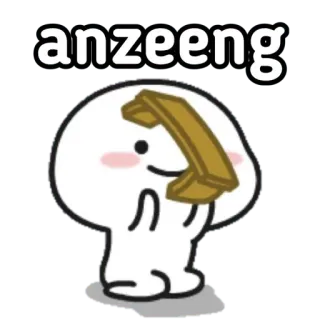 ✨ 5cbd50be anzeeng 漫画, 可愛い, 電話, キャラクター, ヘッドセット telegram sticker