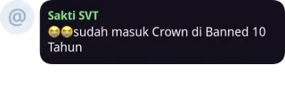 🤔 edc9c846 sudah masuk Crown di Banned 10 Tahun telegram sticker