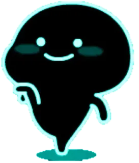 ☺️ 609bba8e かわいい, 幽霊, カワイイ, ダーク, フレンドリー, ハッピー whatsapp sticker