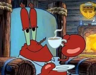🙂 8054f920 Mr. Krabs Spongebob Squarepants 漫画, カニ, コーヒー, アニメ, 飲み物 whatsapp sticker