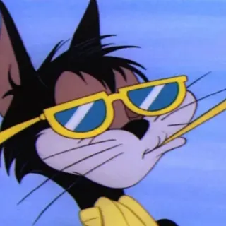 🤑 52f2e7d7 kat, zonnebril, cartoon, cool, stijlvol whatsapp sticker