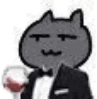 🤵 76573a3a gato, esmoquin, vino, elegante, animal telegram sticker