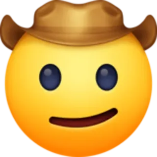 🤔 273625ab Emoji, Koboi, Topi, Senyum telegram sticker