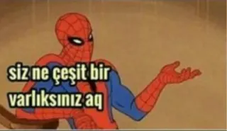 🌟 9e6850ff Spider-Man siz ne çeşit bir varlıksınız aq spider-man, marvel, superhero, pertanyaan, gestur telegram sticker