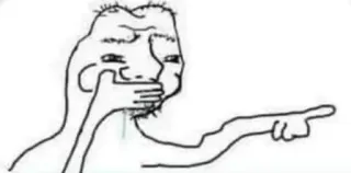 😁 f6d18836 Meme, Menunjuk, Tertawa, Lelucon, Lucu telegram sticker