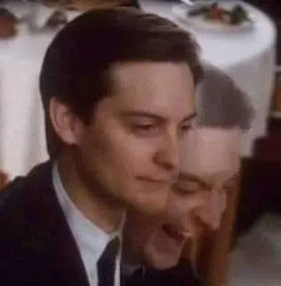 🤣 eec4e668 Tobey Maguire Spiderman Meme, angkuh, lucu, emosi telegram sticker