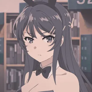 🌼 10d0cd1a Mai Sakurajima Rascal Does Not Dream of Bunny Girl Senpai 动漫, 兔女郎, 樱岛, 麻衣 telegram sticker