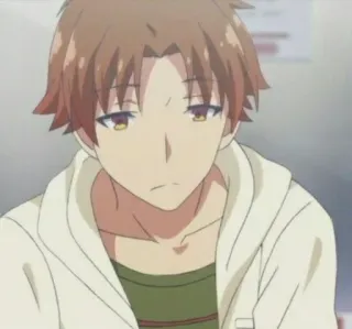 🍁 6c15ed89 动漫, 男孩, 青少年, 严肃, 面无表情 telegram sticker