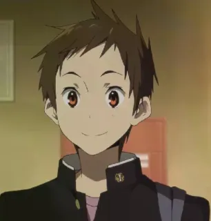 🍂 93327d74 动漫, 男孩, 校服, 微笑 telegram sticker