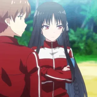 ⚜️ b6ce5c1f Horikita Suzune Classroom of the Elite 动漫, 严肃, 女学生, 教室, 精英 telegram sticker