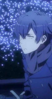 🐠 cb0c6d8f 动漫, 男性, 肖像, 冬天, 蓝色 telegram sticker