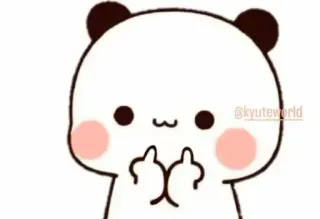 🖕 02421ebc panda, carino, dito medio, offensivo, emoji, animale whatsapp sticker