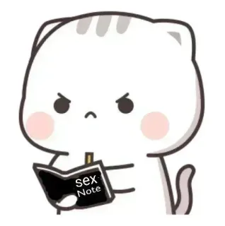 🍑 69965ffd sex Note gatto, anime, cartone animato, quaderno, sesso, nota whatsapp sticker