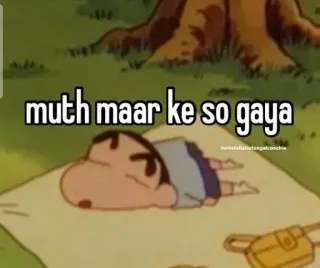 😴 ad2f66d7 Shin-chan muth maar ke so gaya Shin-chan, Sdraiato, Esausto, Anime whatsapp sticker
