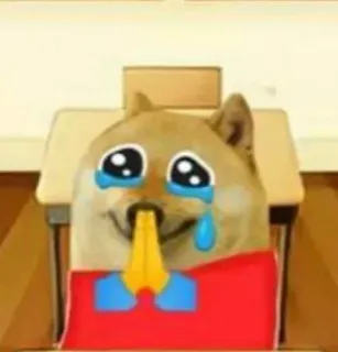 🥺 fdebbbf3 Doge cane, piangere, meme, supplicare, doge whatsapp sticker