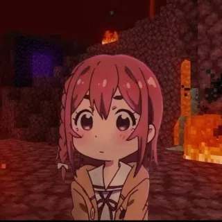 🤔 41b2c5b8 Anime, Minecraft, Dziewczyna, Słodkie, Gra telegram sticker