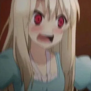 😱 642efee4 Anime, Zła, Dziewczyna, Czerwone oczy, Blond włosy telegram sticker