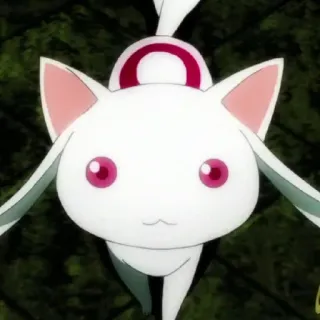 🤔 97cb3f4f Kyubey Puella Magi Madoka Magica Anime, Kot, Magiczny, Stwór, Słodki telegram sticker