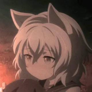 💛 be317b65 Anime, Dziewczyna, Kocie uszy, Smutny, Słodki telegram sticker