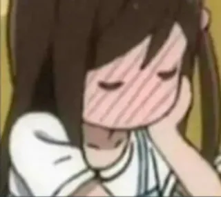 ☺️ f5dffda4 anime, dziewczyna, śpiąca, słodkie telegram sticker