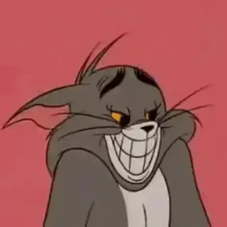 😁 43d5f83f Tom Cat Tom and Jerry кот, усмешка, мультфильм, мем, улыбающийся telegram sticker