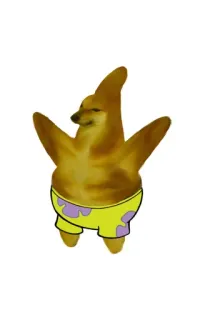 🙂 727f62f6 Patrick Star доге, патрик, спанч боб, мем, собака telegram sticker