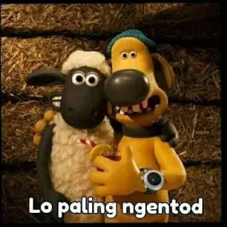 🙊 92bea13c Lo paling ngentod овца, собака, мультфильм, друзья, анимированный telegram sticker