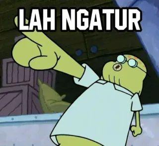 🙄 19c51500 LAH NGATUR Spongebob, Lah, Ngatur, Wijsvinger, Cartoon telegram sticker