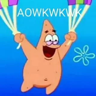 😂 9e02cc38 Patrick Star Spongebob Squarepants AOWKWWKWK Patrick, zeester, cartoon, Spongebob telegram sticker