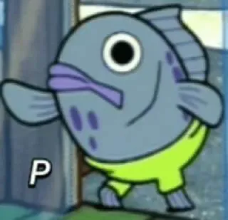 ➖ acfb445d P Spongebob, vis, cartoon, personage telegram sticker