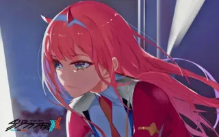 🙂 ac751623 Zero Two Darling in the Franxx อนิเมะ, ผู้หญิง, ผมสีชมพู, Zero Two, Darling in the Franxx, ตัวละคร telegram sticker
