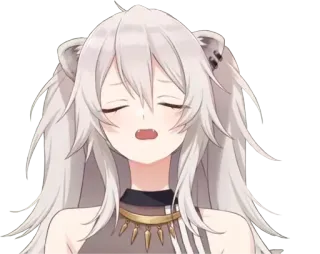 ❤️ f89473e0 Shishiro Botan อนิเมะ, VTuber, ชิชิโระ, โบทาน, โฮโลไลฟ์, เหนื่อย, สีหน้า telegram sticker