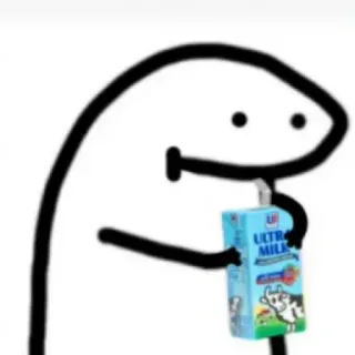 🥛 63dfc299 leite, ultra leite, bebida, desenho animado, beber telegram sticker
