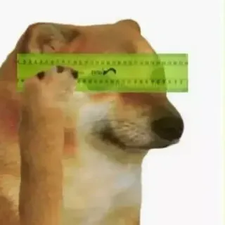 🤓 6acc0384 Doge cachorro, meme, régua, engraçado, Cheems telegram sticker