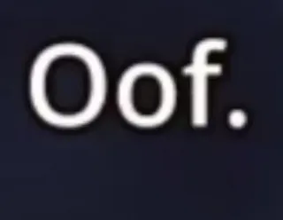 ✅ 20efde6e Oof. реакция, уф, мем telegram sticker