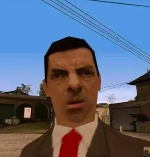 😧 2ed9f463 Mr. Bean Комедия, Смешной, Мем, Мультфильм, Боб telegram sticker