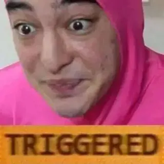 💣 5def5c5e Pink Guy TRIGGERED триггер, мем, в шоке, Filthy Frank telegram sticker