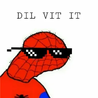 😎 9b8ad2f9 Spider-Man DIL VIT IT человек-паук, мем, солнцезащитные очки, персонаж, супергерой telegram sticker