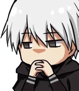 🤔 fb1c0a5b Аниме, Манга, Персонаж, Парень, Белые волосы telegram sticker