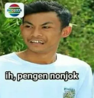 😒 20501bb8 ih, pengen nonjok Meme, Divertente, Espressione, Uomo whatsapp sticker