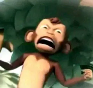 🤔 269f0244 monyet, marah, kartun, meme whatsapp sticker