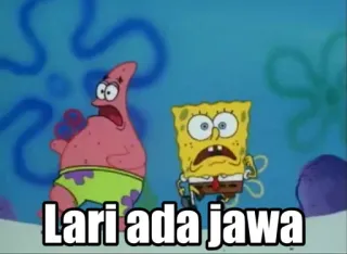 🏃‍♂ 29c3b8cb Spongebob Squarepants Lari ada jawa spongebob, patrick, kartun, lucu, indonesia whatsapp sticker