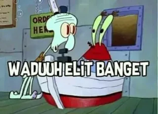 🤔 6101d2e8 Squidward Tentacles Spongebob Squarepants WADUUH ELIT BANGET spongebob, squidward, mr krabs, lucu, kartun whatsapp sticker