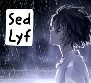 😭 1895c070 Sed Lyf anime, sedih, hujan, kesepian telegram sticker