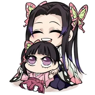 🦋 35cc8567 Shinobu Kocho Demon Slayer Anime, Lucu, Chibi, Kupu-kupu, Demon Slayer telegram sticker