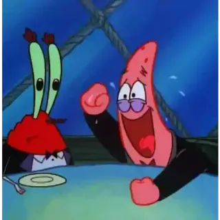 🤔 57b7781f Patrick Star Spongebob Squarepants desenho animado, rindo, Sr. Sirigueijo, Patrick, Bob Esponja whatsapp sticker